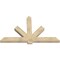Ekena Millwork Kennewick Rough Sawn Timber Gable Bracket, Douglas Fir, 72"W x 45"H x 4"D x 6"F, 15/12 Pitch GBW072X45X0406KEN00RDF - alternate 2